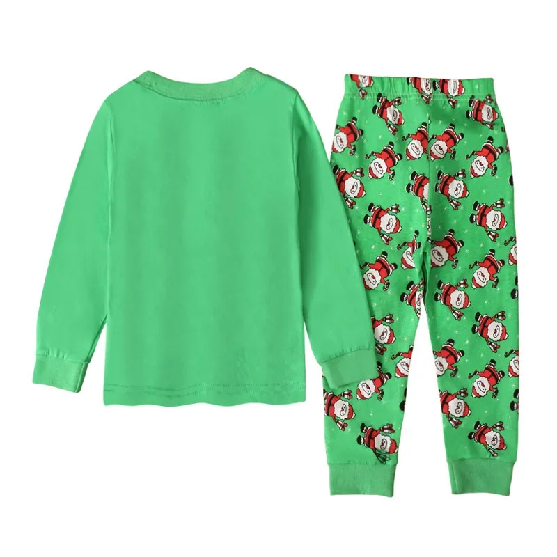 Winter Clothing Youtube - Santa Claus Green Christmas Pajamas Kids