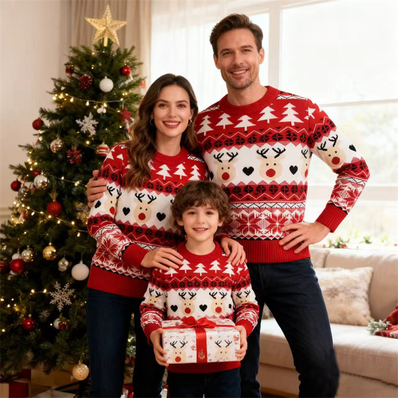 Winter Clothing Kids - Christmas Family Sweaters Parent-Child Matching Pollover