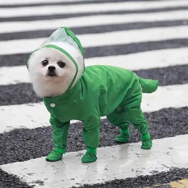 Winter Clothing Brand Names - 2025 Free shipping Pet jumpsuit raincoat