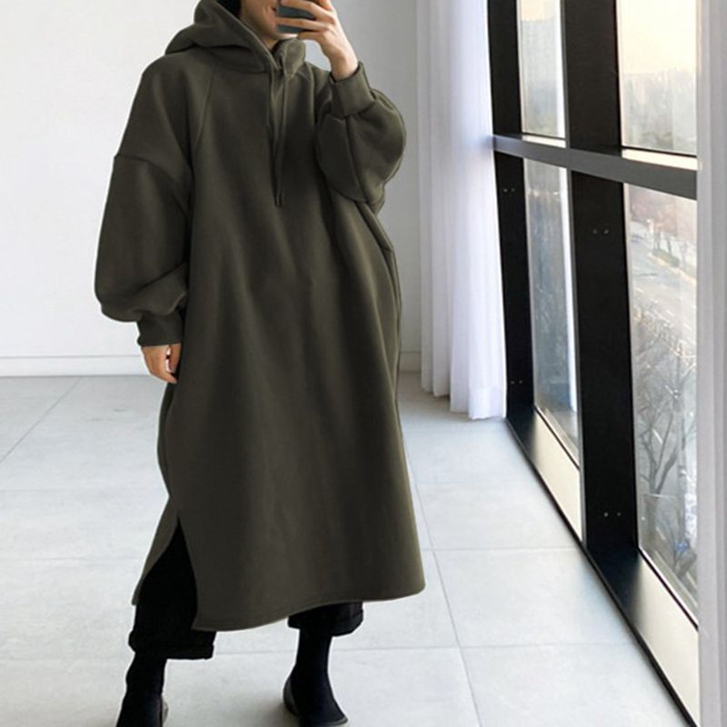 Fleece Hoodie Lined - Autumn and winter 150KG ladies plus