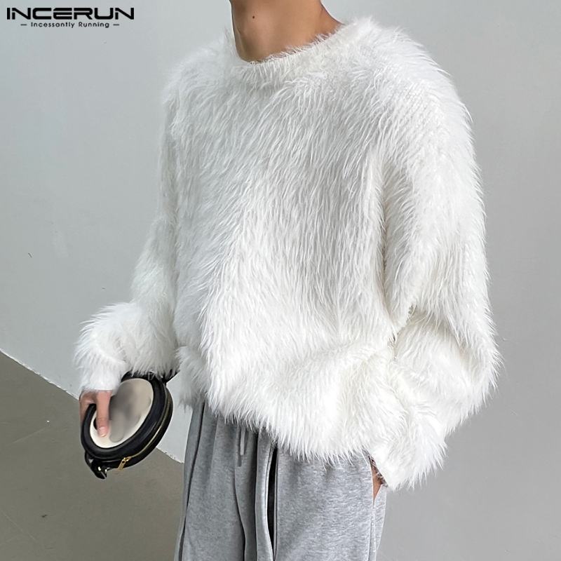 Winter Clothing Colors - 2023 Men Pullovers Solid Color Plush