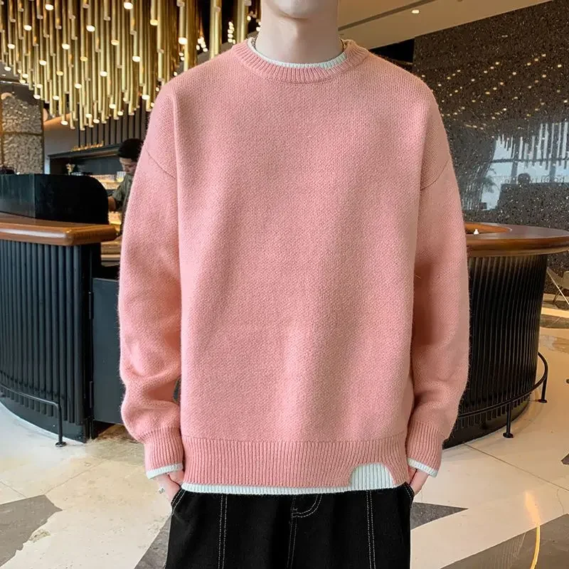 Man Clothes Pullovers Round Co - Winter Clothing Colors 评论和价格