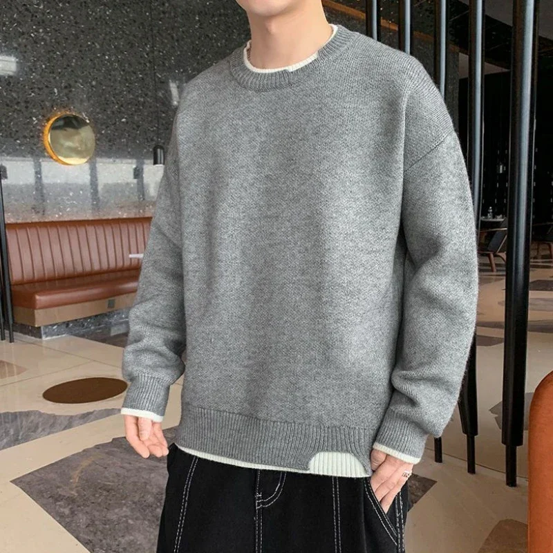 Man Clothes Pullovers Round Co - Winter Clothing Colors 评论和价格