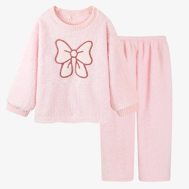 Pink Bowknot Pajamas Long Slee - Winter Clothing Youtube 评论和价格