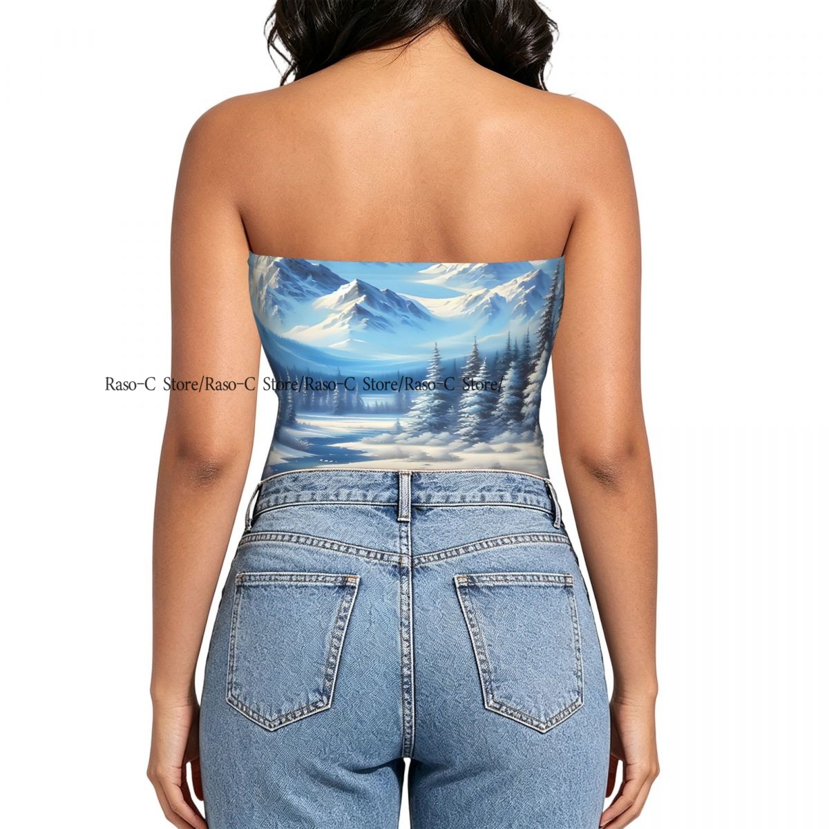 Women Block Crop Slim Tube Top - Winter Clothing Youtube 评论和价格