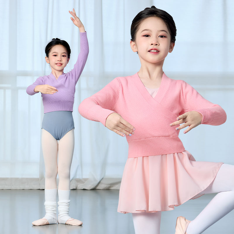 Girls Ballet Sweater Kids Danc - Winter Clothing Kids 评论和价格