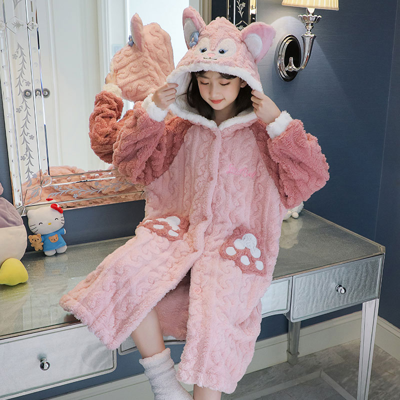 Hello Kitty Miniso Coral fleec - Fleece Hoodie Lined 评论和价格