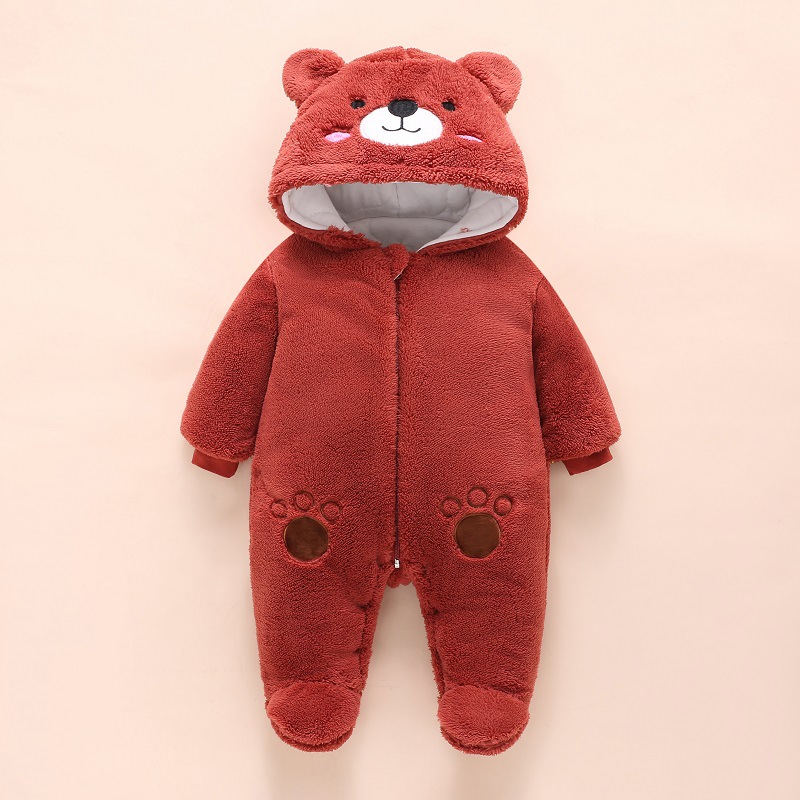 0-12M Baby Rompers Cute Bear T - Winter Clothing Toddler Girl 评论和价格