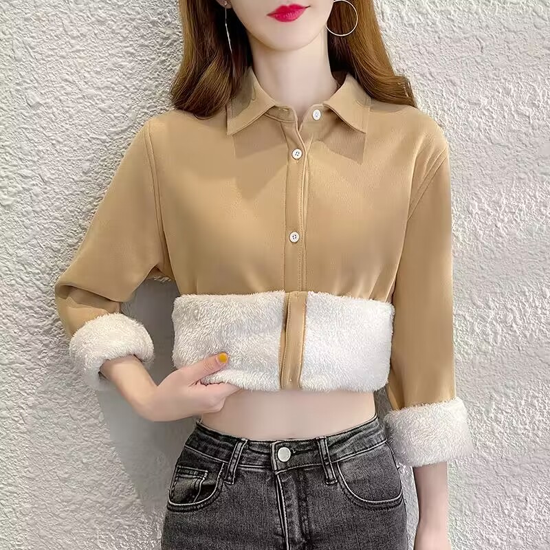 Velvet Thick Warm Women's Soli - Winter Clothing Factory Outlet 评论和价格