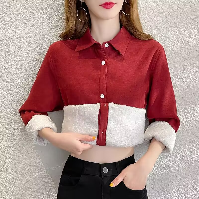 Velvet Thick Warm Women's Soli - Winter Clothing Factory Outlet 评论和价格