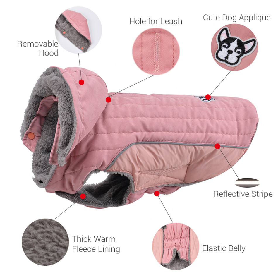 Winter Dog Clothes Thick Fleec - Fleece Hoodie Lined 评论和价格