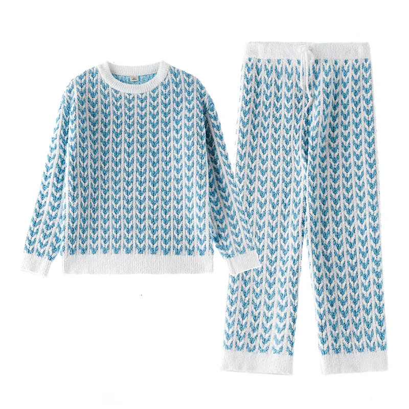 Ear of Wheat Pajamas Blue Long - Winter Clothing Youtube 评论和价格
