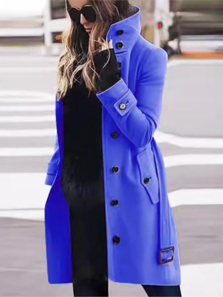 Women's New Woolen Coat Outerw - Winter Clothing Kids 评论和价格