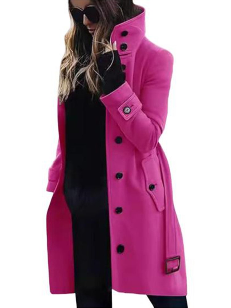 Women's New Woolen Coat Outerw - Winter Clothing Kids 评论和价格