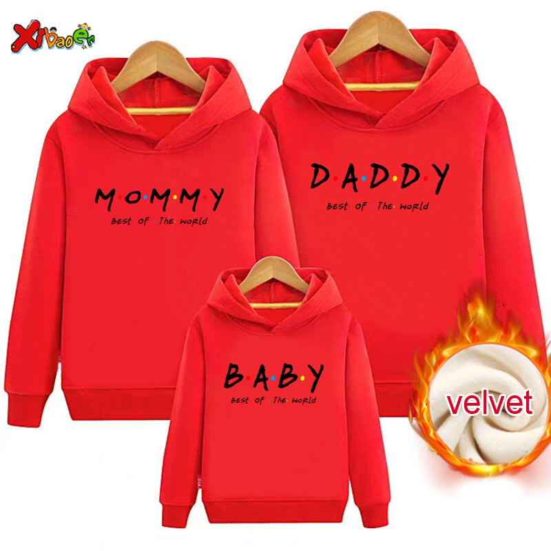 Family Outfit Matching Hoodie  - Winter Clothing Kids 评论和价格