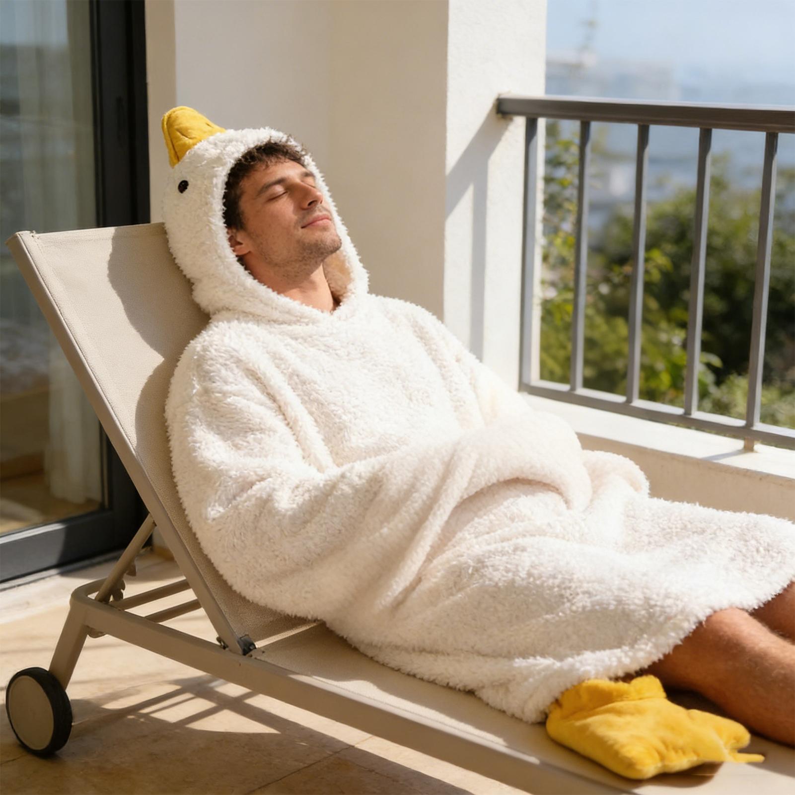 Wearable blanket Goose Robe Co - Fleece Hoodie Lined 评论和价格