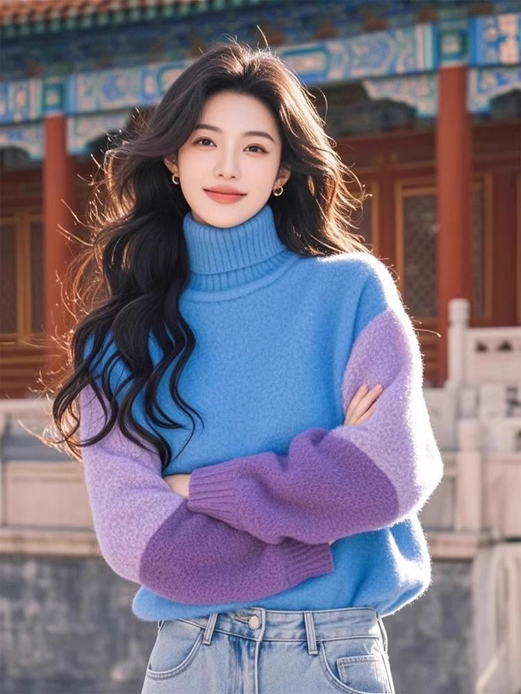 Stylish Contrasting Colors Spl - Winter Clothing Colors 评论和价格