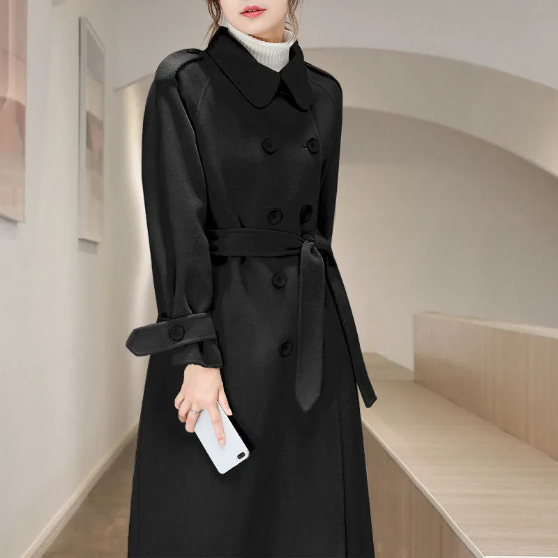 Women Woolen Coat Mid Length S - Winter Clothing Youtube 评论和价格
