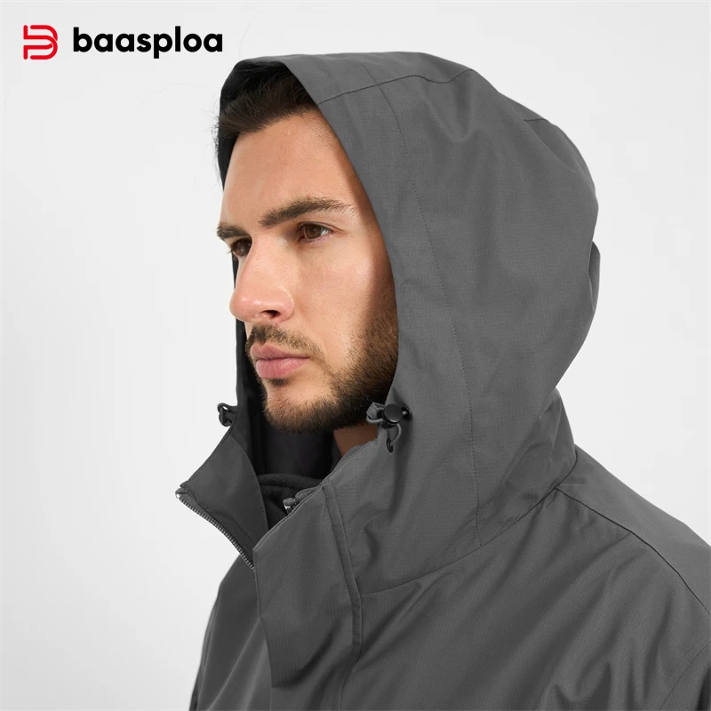 Baasploa New Men Jacket Outdoo - Fleece Hoodie Lined 评论和价格