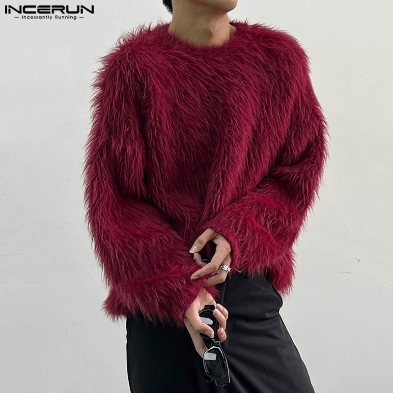 2023 Men Pullovers Solid Color - Winter Clothing Colors 评论和价格