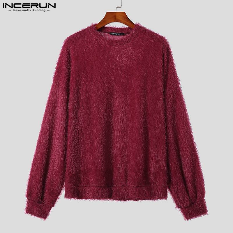 2023 Men Pullovers Solid Color - Winter Clothing Colors 评论和价格