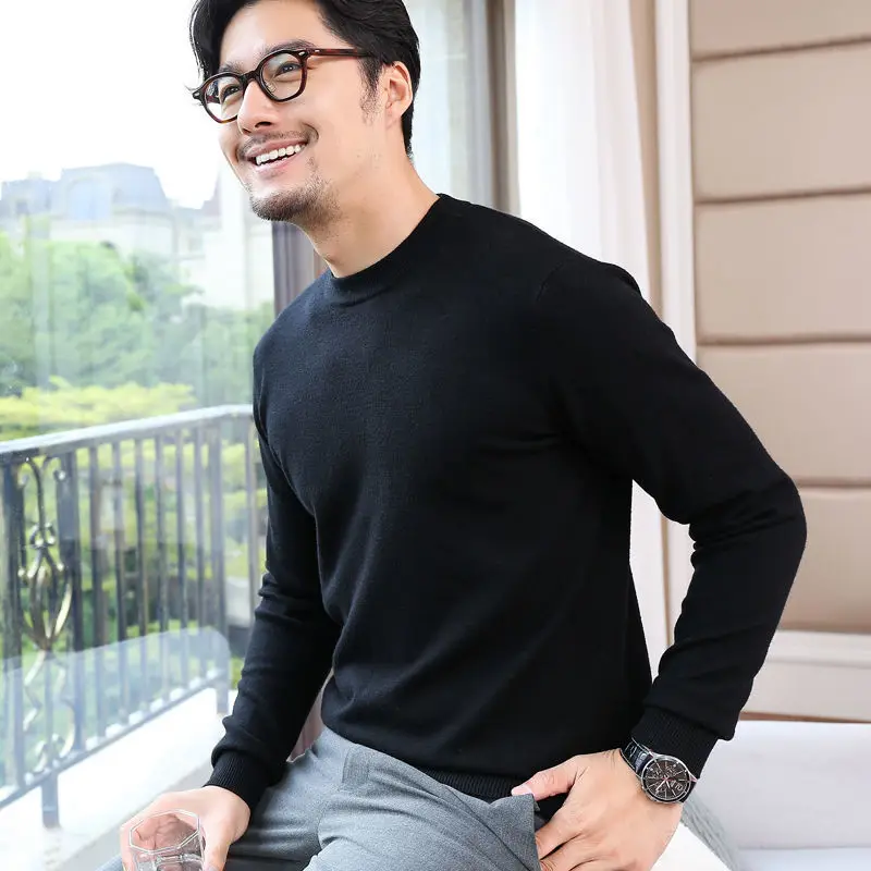 Man Clothes Pullovers Solid Co - Winter Clothing Colors 评论和价格